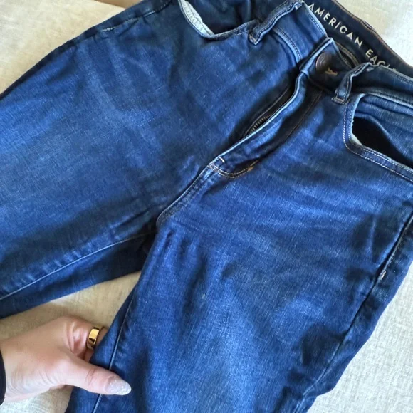 American Eagle Outfitters Dark Blue Skinny Jeans - Picture 4 of 8